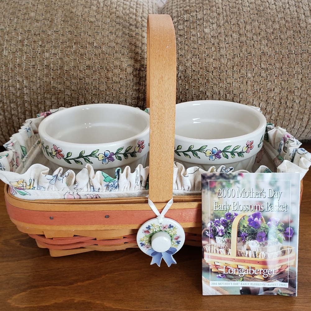 RARE FIND Complete set Longaberger 2000 Mother's Day Early Blossoms
